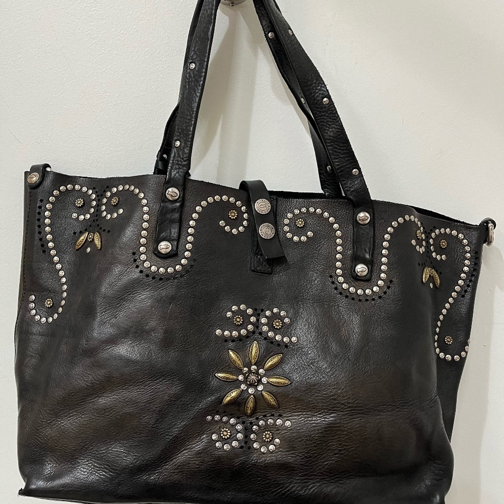 Studded Campomaggi Bag in Nero - Picture 2 of 4